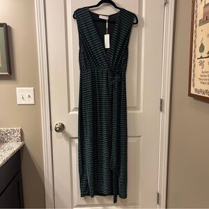 Petal & Pup shimmer stripe midi dress